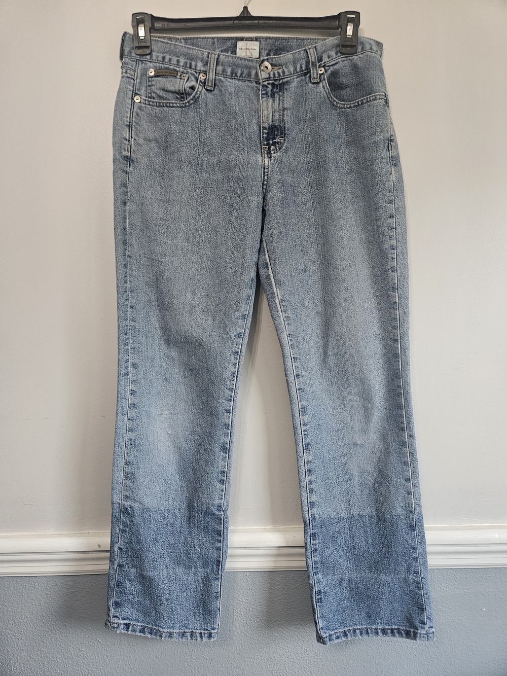 Vintage Calvin Klein Jeans Size 8 Blue Classic Y2K 90s Tag Mid Rise Straight Leg